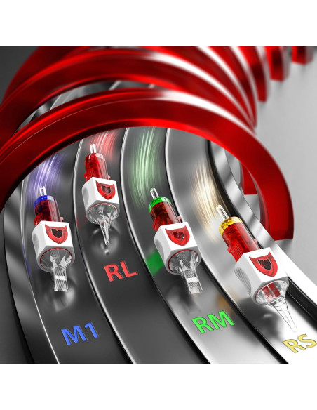 50 Agujas de Cartucho de Tatuaje LASTJUDG Mixtas con Ledge 50 Agujas de Cartucho de Tatuaje LASTJUDG Mixtas con Ledge