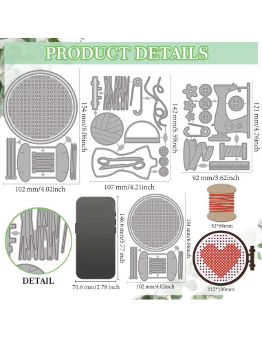 Plantillas de Corte de Metal MAYJOYDIY - Bordado 3 Piezas