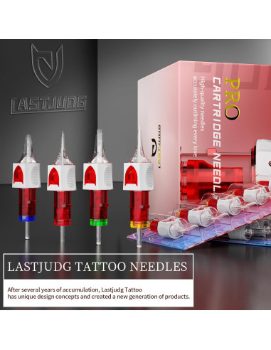 50 Agujas de Cartucho de Tatuaje LASTJUDG Mixtas con Ledge