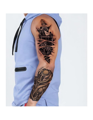 Tatuajes Temporales 3D Roarhowl Diseño 5 para Hombres y Mujeres