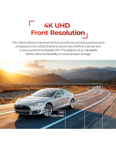 Cámara de Tablero Thinkware U3000 4K Doble con Radar y GPS 2