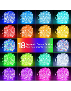 Luces de Cuerda LED Ollny 10M RGB Impermeables con Control Remoto 2