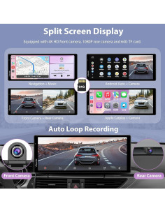 Estéreo Carpuride W904 10.26" con Cámara 4K y Android Auto 2