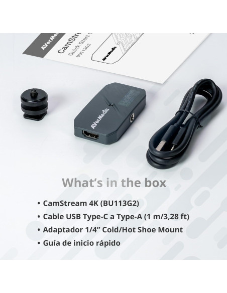 Tarjeta de Captura HDMI AVerMedia CamStream 4K BU113G2