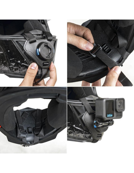 Montura de Correa de Barbilla Magnética SOH para Casco de Motocicleta Montura de Correa de Barbilla Magnética SOH para Casco de Motocicleta