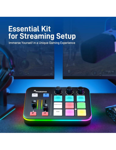 Kit de Micrófono Dinámico MAONO PD200X y Mezclador G1 NEO