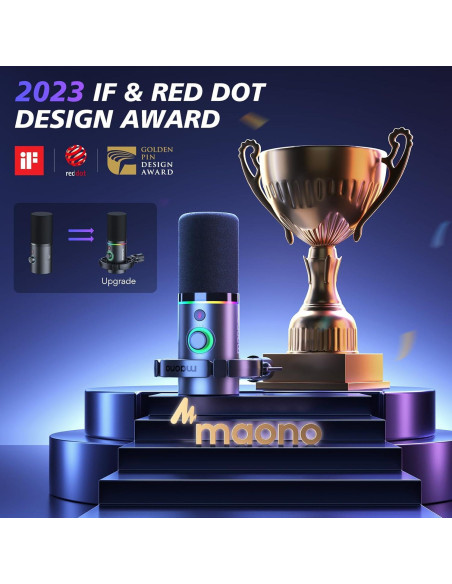 Kit de Micrófono Dinámico MAONO PD200X y Mezclador G1 NEO