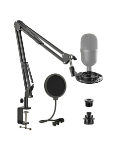 Soporte de Micrófono Frgyee con Brazo de Tijera y Filtro Antipop