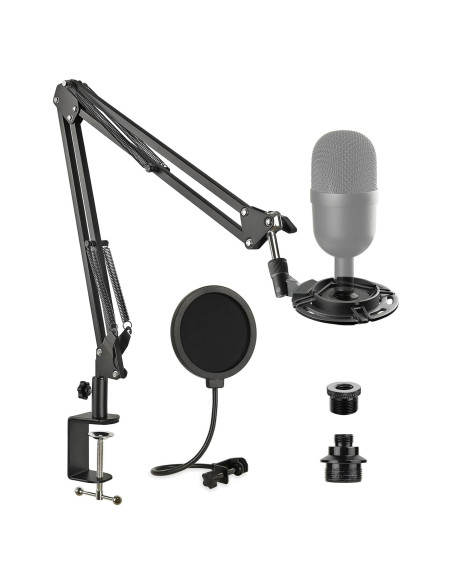Soporte de Micrófono Frgyee con Brazo de Tijera y Filtro Antipop