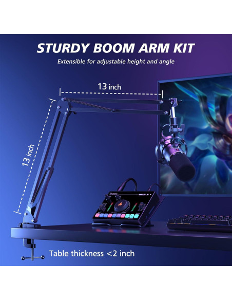 Kit de Micrófono Dinámico MAONO PD200X y Mezclador G1 NEO
