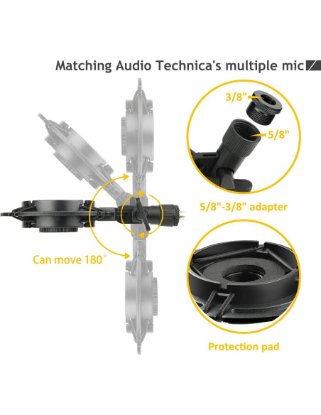 Soporte de Micrófono Frgyee con Brazo de Tijera y Filtro Antipop