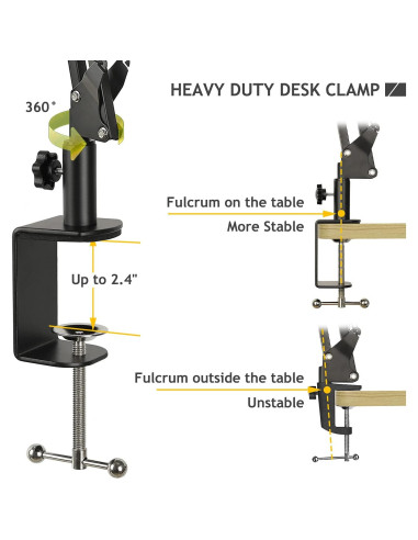 Soporte de Micrófono Frgyee con Brazo de Tijera y Filtro Antipop