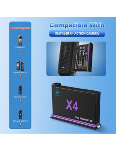 Batería 360 X4 POEOSAS 2500mAh 2-Pack con Cargador Rápido 2