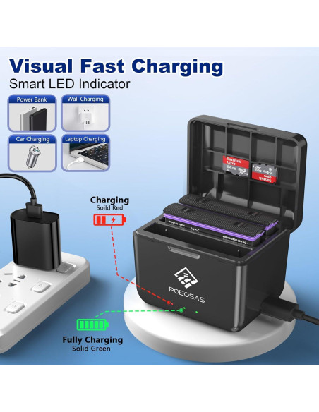 Batería 360 X4 POEOSAS 2500mAh 2-Pack con Cargador Rápido