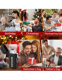 Encendedor Eléctrico MEIRUBY a Prueba de Viento Negro 2