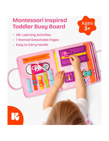 Tablero Ocupado Montessori Southbay 27.9x22.9 cm Juguete Educativo