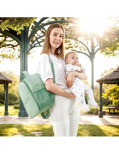 Cuna portátil grande azul para bebés - Cuna de viaje con toldo