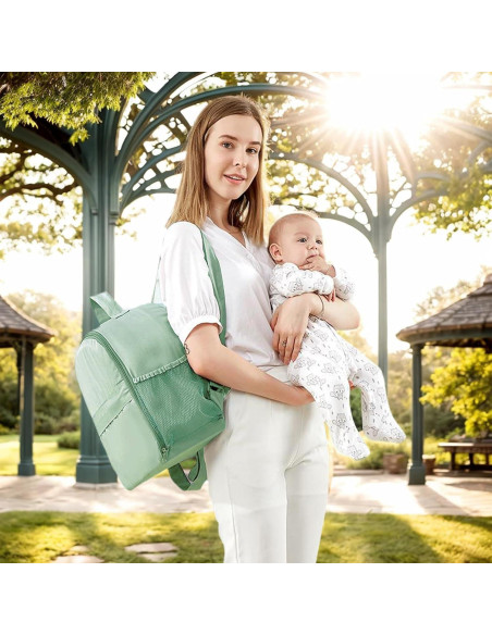 Cuna portátil grande azul para bebés - Cuna de viaje con toldo