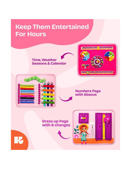 Tablero Ocupado Montessori Southbay 27.9x22.9 cm Juguete Educativo