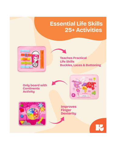 Tablero Ocupado Montessori Southbay 27.9x22.9 cm Juguete Educativo