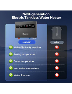Calentador de Agua Eléctrico Ranein RE13K 13kW Instantáneo 2