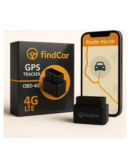 Rastreador GPS 4G findCar OBD para Vehículos - Tiempo Real, Historial y Alertas
