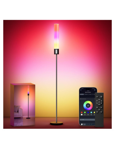 Lámpara de Pie Inteligente Luckystyle HX-828 RGBICW 1500LM