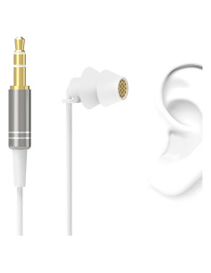 Auricular Mono GEEKRIA 90 cm Aislamiento Ruido In-Ear Blanco