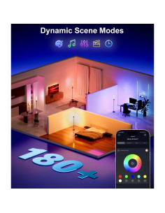 Lámpara de Pie Inteligente Luckystyle HX-828 RGBICW 1500LM 2