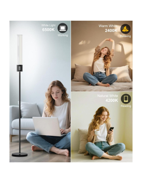 Lámpara de Pie Inteligente Luckystyle HX-828 RGBICW 1500LM