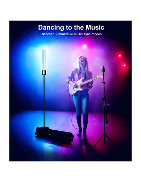 Lámpara de Pie Inteligente Luckystyle HX-828 RGBICW 1500LM
