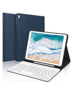 Funda de teclado KVAGO para iPad 9.7" con Bluetooth, azul