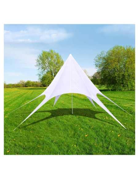 Gazebo Hexagonal de Jardín FUDUGEHMIOFWFJJ 10m Blanco