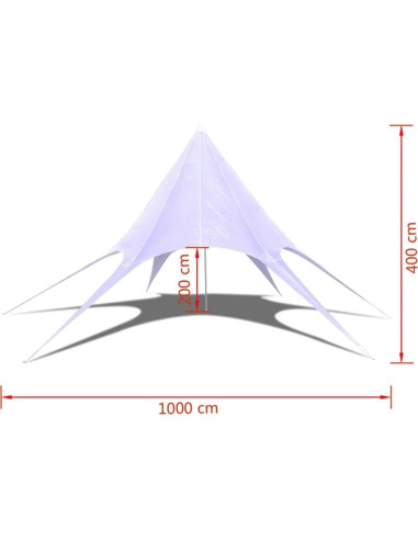 Gazebo Hexagonal de Jardín FUDUGEHMIOFWFJJ 10m Blanco