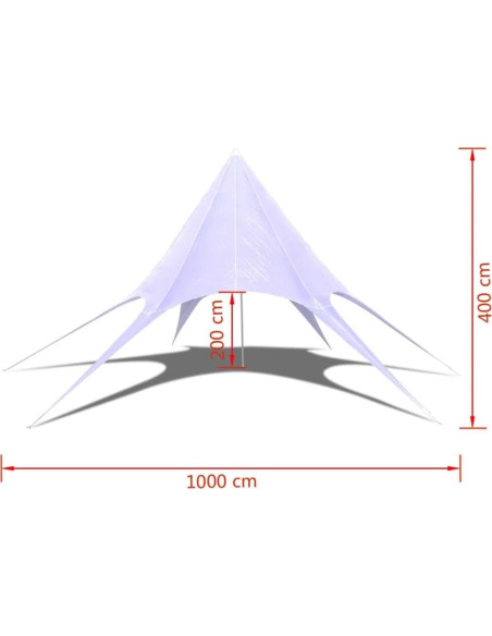Gazebo Hexagonal de Jardín FUDUGEHMIOFWFJJ 10m Blanco