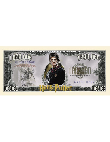 Billete Coleccionable Harry Potter 1 Millón en Soporte - Regalo Fans