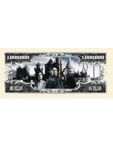 Billete Coleccionable Harry Potter 1 Millón en Soporte - Regalo Fans
