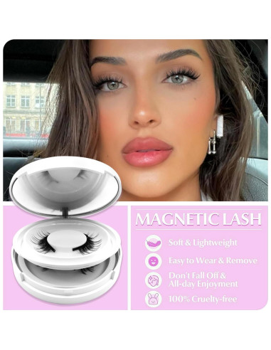 Pestañas Magnéticas Ginani Reutilizables con Aplicador - Camellia+Diablo