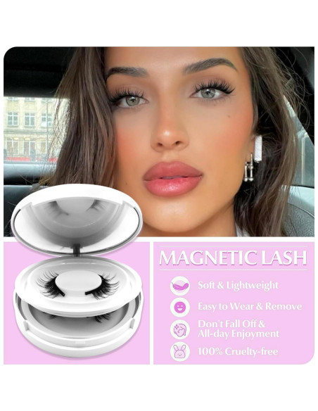 Pestañas Magnéticas Ginani Reutilizables con Aplicador - Camellia+Diablo Pestañas Magnéticas Ginani Reutilizables con Aplicador - Camellia+Diablo