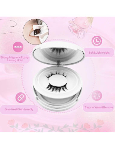 Pestañas Magnéticas Ginani Reutilizables con Aplicador - Camellia+Diablo