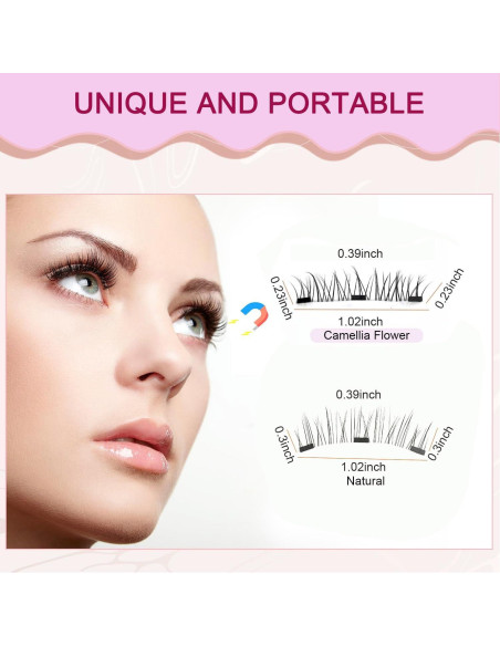 Pestañas Magnéticas Ginani Reutilizables con Aplicador - Camellia+Diablo Pestañas Magnéticas Ginani Reutilizables con Aplicador - Camellia+Diablo