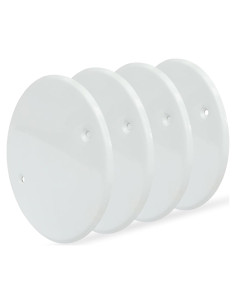 Cubierta de techo metálica Baudelun 5" blanca, paquete de 4