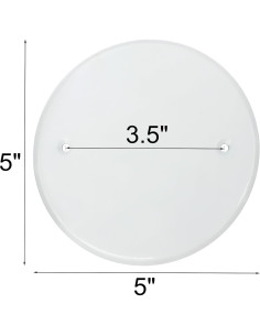 Cubierta de techo metálica Baudelun 5" blanca, paquete de 4 2