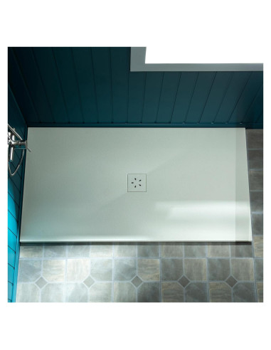 Base de Ducha Sin Umbral WOODBRIDGE 121.3x81.3 cm Beige