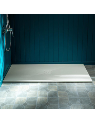 Base de Ducha Sin Umbral WOODBRIDGE 121.3x81.3 cm Beige