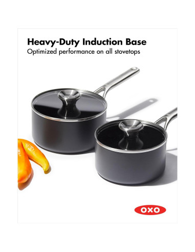 Juego de Cacerolas OXO 1.6L y 2.2L Cerámica Antiadherente