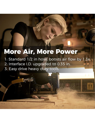 Carrete de Manguera de Aire GLAHODEN 20 m 1/2" Automático