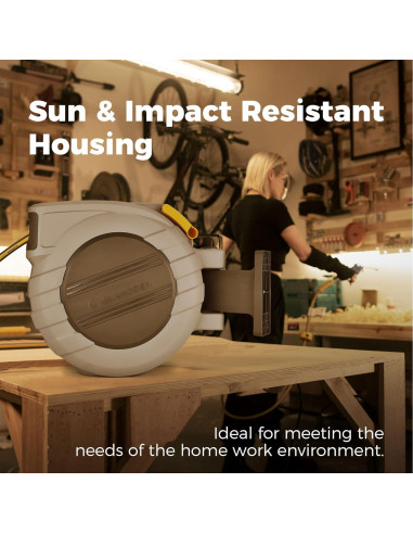 Carrete de Manguera de Aire GLAHODEN 20 m 1/2" Automático