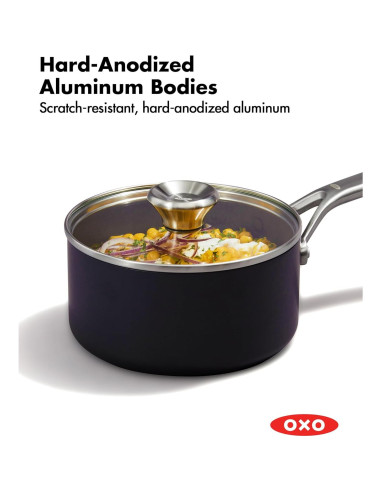 Juego de Cacerolas OXO 1.6L y 2.2L Cerámica Antiadherente