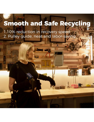 Carrete de Manguera de Aire GLAHODEN 20 m 1/2" Automático